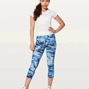 Lululemon Speed Up tidal multi stretch run training yoga athletic crop tights 4